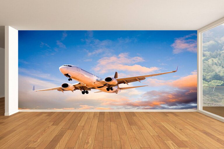 Massive Passenger Airplane Wallpaper Photo Wall Mural Wall UV Print Decal Wall Art Décor