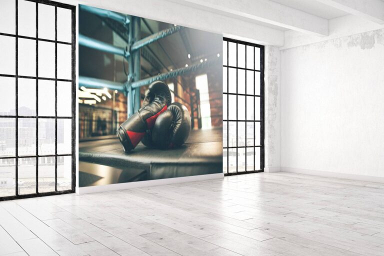 Boxing Gloves in the Ring Wallpaper Photo Wall Mural Wall UV Print Decal Wall Art Décor