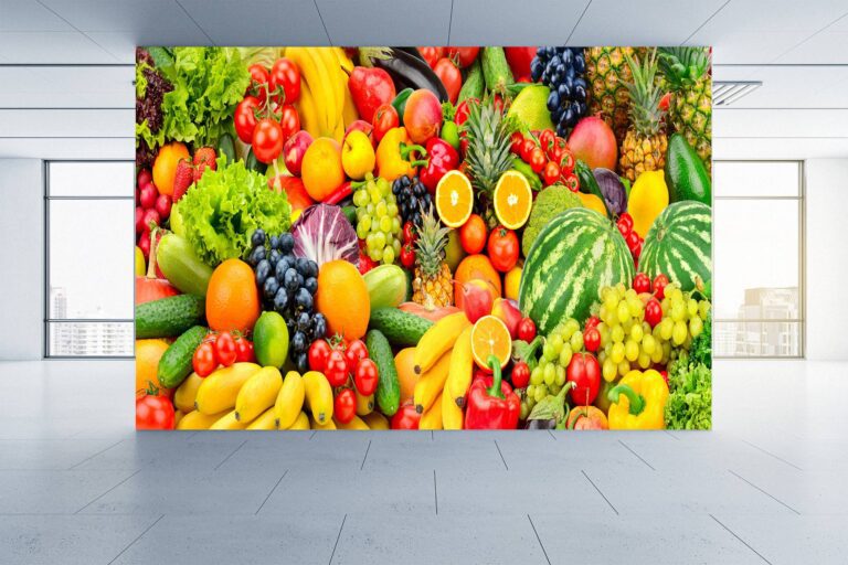 Fruit and Vegetable Wallpaper Photo Wall Mural Wall UV Print Decal Wall Art Décor