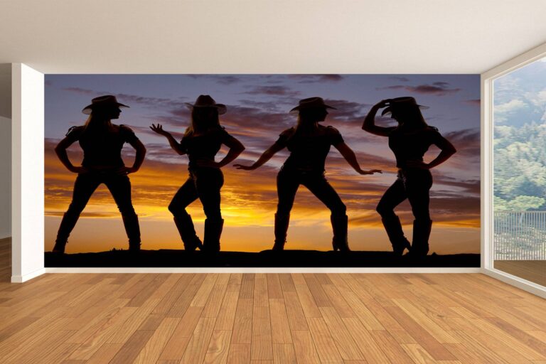 Cowgirl and Beautiful Sky Wallpaper Photo Wall Mural Wall UV Print Decal Wall Art Décor