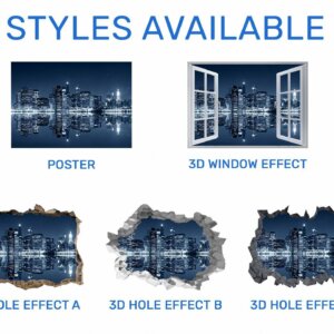 New York Wall Decor - Self Adhesive Wall Sticker, City Landscape Art, Wall Decoration, Removable Vinyl, Easy To Install