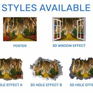 Wall Forest Mural - Self Adhesive Wall Sticker, Vinyl Wall Decal ,Nature Wall Sticker, Wall Decor for Bedroom, Easy To apply, Wall Decor, Living Room Wall Sticker