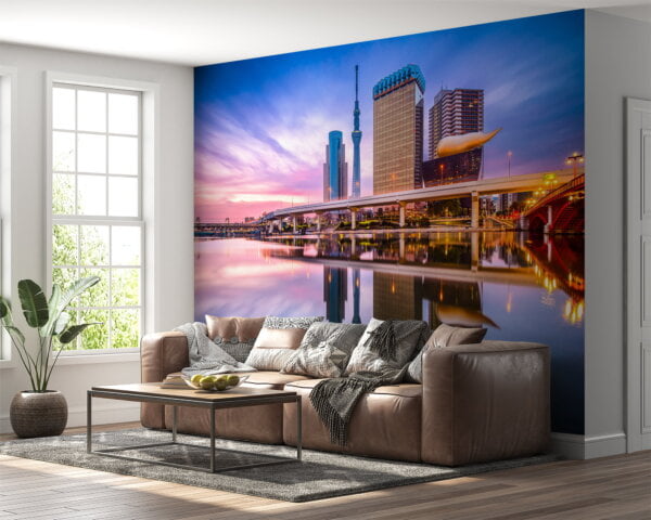 Tokyo Skytree mural for contemporary living rooms and home offices