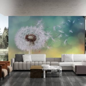 Waterproof home wallpaper with dandelion patterns.