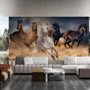 Waterproof horse-themed wall decor