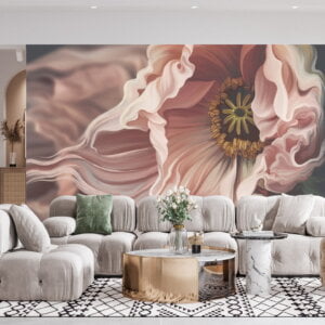 Waterproof wallpaper with floral artistry