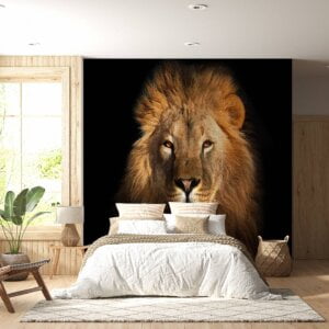 Waterproof lion-themed wall decor