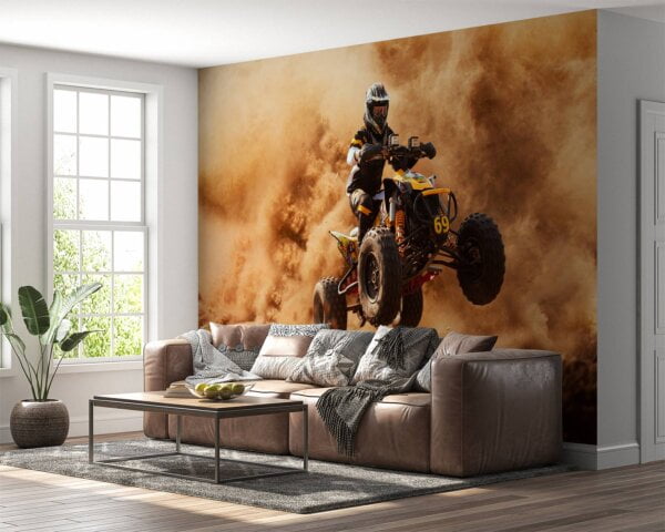 Office space adorned with quad offroad mural