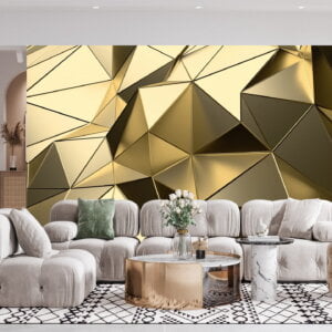 Self-adhesive wallpaper showcasing a luxurious geometric design