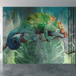 Self-adhesive chameleon wall decor roll