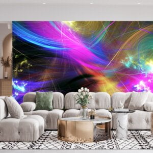 Waterproof mural capturing the essence of urban chic and energy