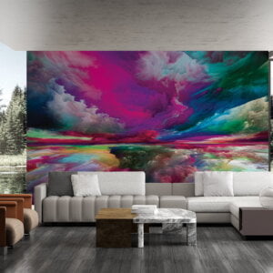 Self-adhesive wallpaper showcasing vibrant spectrum of hues