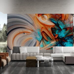 Self-adhesive wallpaper showcasing dynamic patterns