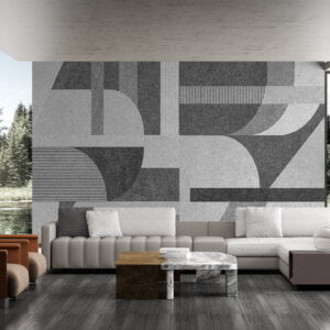 Self-adhesive wallpaper showcasing dynamic brush strokes