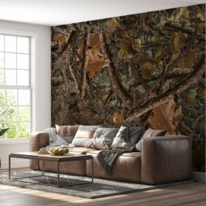 Natural Forest Camouflage Self-Adhesive Waterproof Living Room Wall Decor
