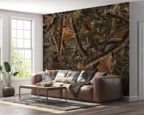 Natural Forest Camouflage Self-Adhesive Waterproof Living Room Wall Decor