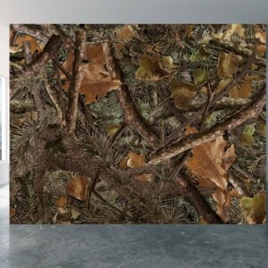 Rolled-up waterproof forest camouflage living room wallpaper.