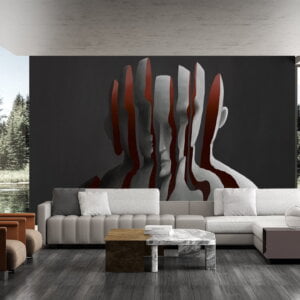 Self-adhesive wallpaper with modern artistic design