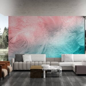 Waterproof Feathers-themed wall mural