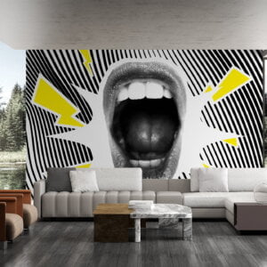 Self-adhesive wallpaper capturing raw emotion and artistry
