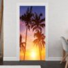 Palms on the Sky & Sunset Door Sticker Peel & Stick Vinyl Door Wrap Art Décor