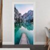 Spectacular Lake Mountain Door Sticker Peel & Stick Vinyl Door Wrap Art Décor