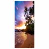 Sunset Palms and Wild Beach Door Sticker Peel & Stick Vinyl Door Wrap Art Décor