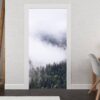 Mysterious Fog over Forest Door Sticker Peel & Stick Vinyl Door Wrap Art Décor