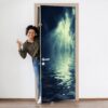 Mysterious Ocean Door Sticker Peel & Stick Vinyl Door Wrap Art Décor