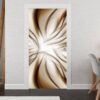 Abstract Brown Waves Door Sticker Peel & Stick Vinyl Door Wrap Art Décor