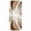 Abstract Brown Waves Door Sticker Peel & Stick Vinyl Door Wrap Art Décor