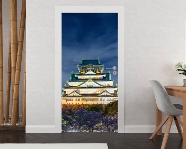 Castle in Japan Door Sticker Peel & Stick Vinyl Door Wrap Art Décor