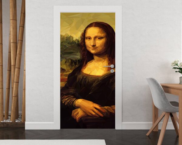 Mona Lisa Door Sticker Peel & Stick Vinyl Door Wrap Art Décor