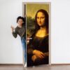 Mona Lisa Door Sticker Peel & Stick Vinyl Door Wrap Art Décor