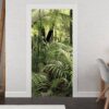 Tropical Jungle Forest Door Sticker Peel & Stick Vinyl Door Wrap Art Décor