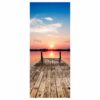 View of Wooden Pier Door Sticker Peel & Stick Vinyl Door Wrap Art Décor