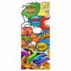 Comic Book Style Door Sticker Peel & Stick Vinyl Door Wrap Art Décor