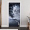 Tornado Theme Door Sticker Peel & Stick Vinyl Door Wrap Art Décor