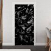 Black Satin Door Sticker Peel & Stick Vinyl Door Wrap Art Décor