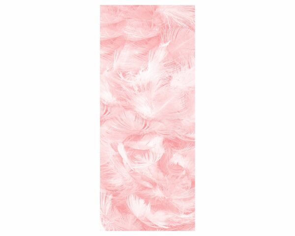 Pink Feathers Door Sticker Peel & Stick Vinyl Door Wrap Art Décor