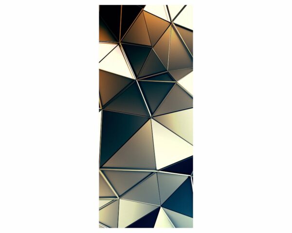 Polygonal Shape Door Sticker Peel & Stick Vinyl Door Wrap Art Décor