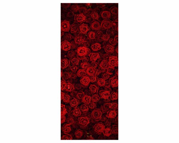 Red Rose Background Door Sticker Peel & Stick Vinyl Door Wrap Art Décor