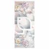 Abstract Floral White Background Door Sticker Peel & Stick Vinyl Door Wrap Art Décor