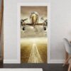 Abstract Aircraft Door Sticker Peel & Stick Vinyl Door Wrap Art Décor