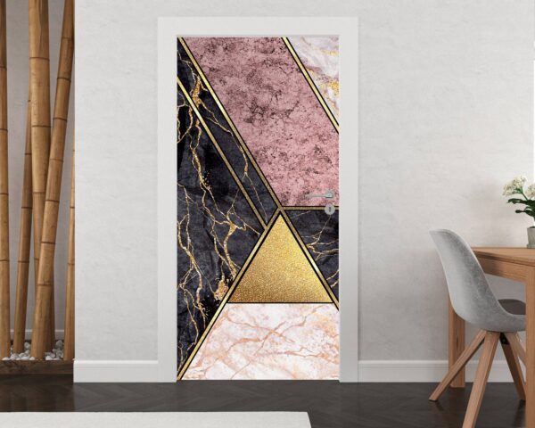 Abstract Marble Door Sticker Peel & Stick Vinyl Door Wrap Art Décor