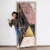 Abstract Marble Door Sticker Peel & Stick Vinyl Door Wrap Art Décor