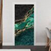 Green Marble Door Sticker Peel & Stick Vinyl Door Wrap Art Décor