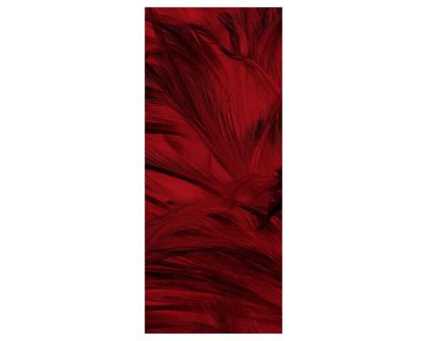 Red Feathers Door Sticker Peel & Stick Vinyl Door Wrap Art Décor