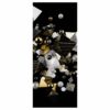 Glossy Solids on The Black Background Door Sticker Peel & Stick Vinyl Door Wrap Art Décor