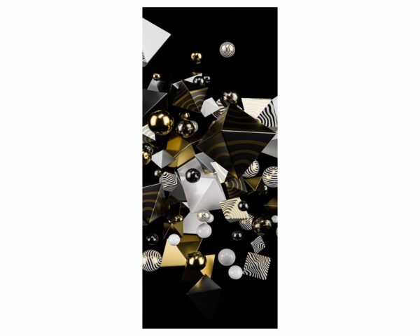 Glossy Solids on The Black Background Door Sticker Peel & Stick Vinyl Door Wrap Art Décor
